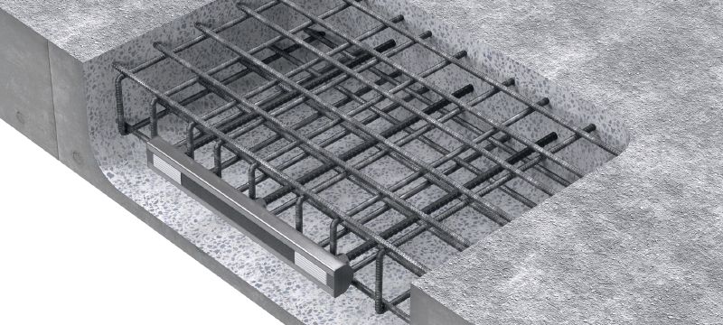 Paneeli esikülje armatuuri kanal HAC-V Sissevalatavad ankrukanalid paneeli esikülje rakendustele Rakendused 1