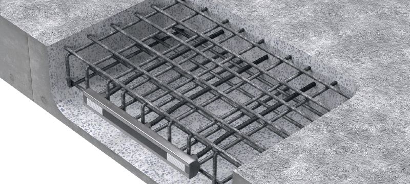 Paneeli esikülje armatuuri kanal HAC-V Sissevalatavad ankrukanalid paneeli esikülje rakendustele Rakendused 1