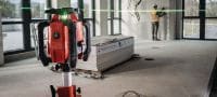 Ühe kaldega roheline pöördlaser-lood PR 40G-22 Tugev, väga nähtava rohelise kiirega ja automaatsete funktsioonidega sisetingimustesse mõeldud pöördlaser-lood nivelleerimiseks, joondamiseks, kallete mõõdistamiseks ja ruutudeks jagamiseks (Nuron platvorm) Rakendused 2